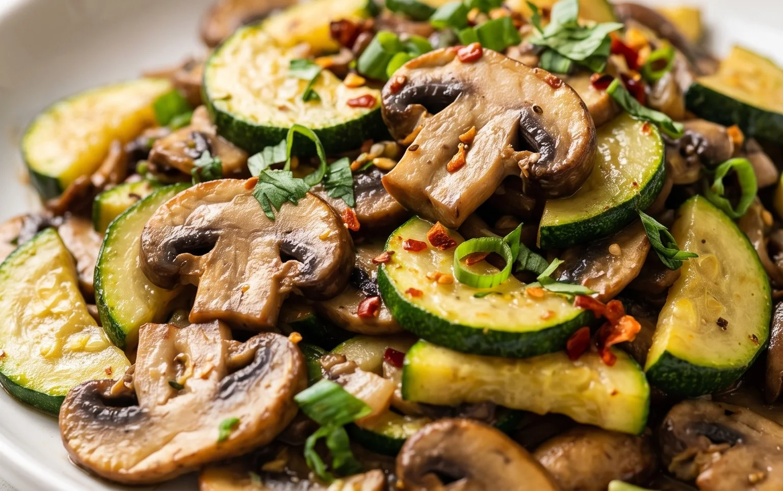 Skillet Zucchini and Mushrooms