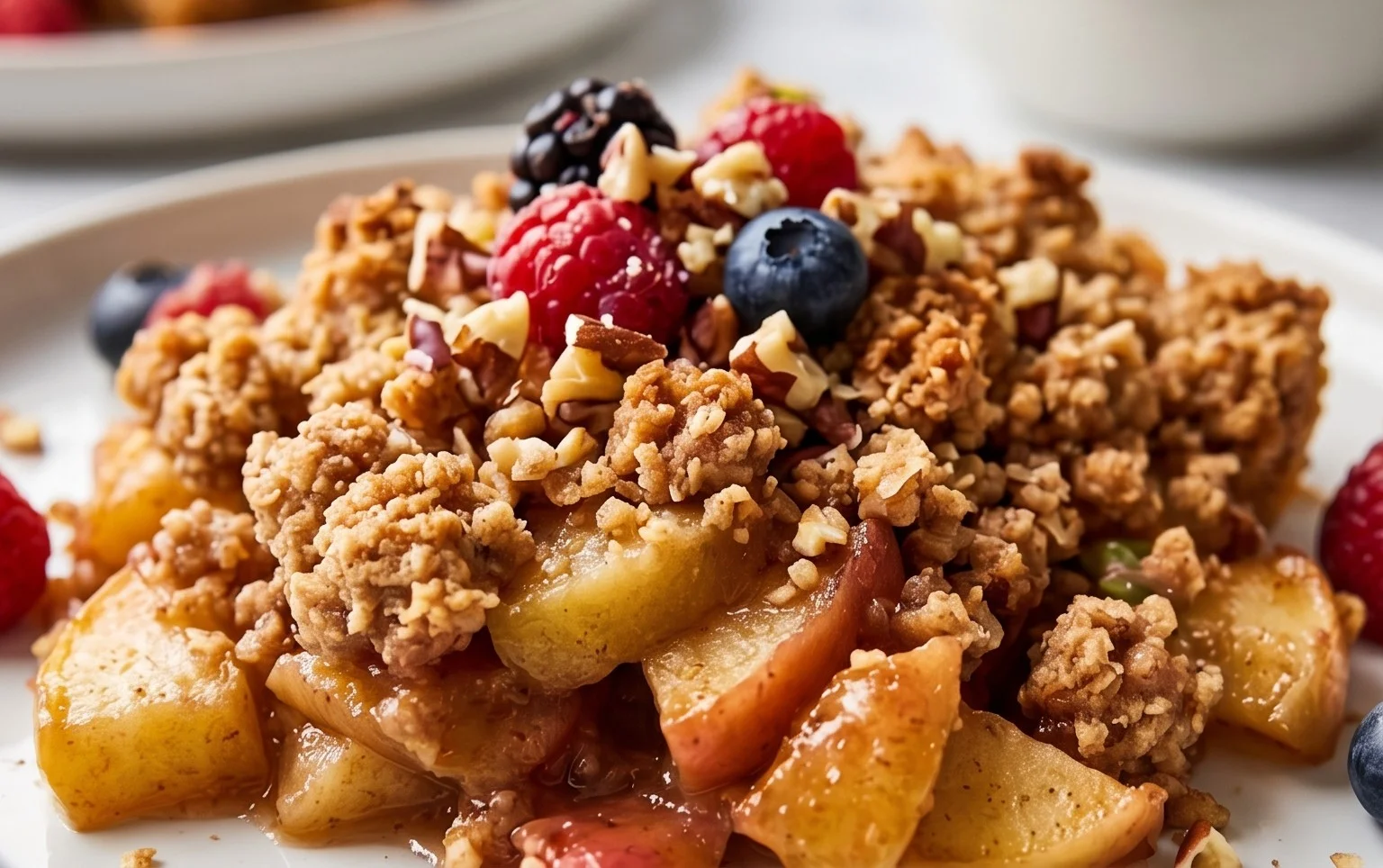 Healthy Breakfast Apple Crum extractble