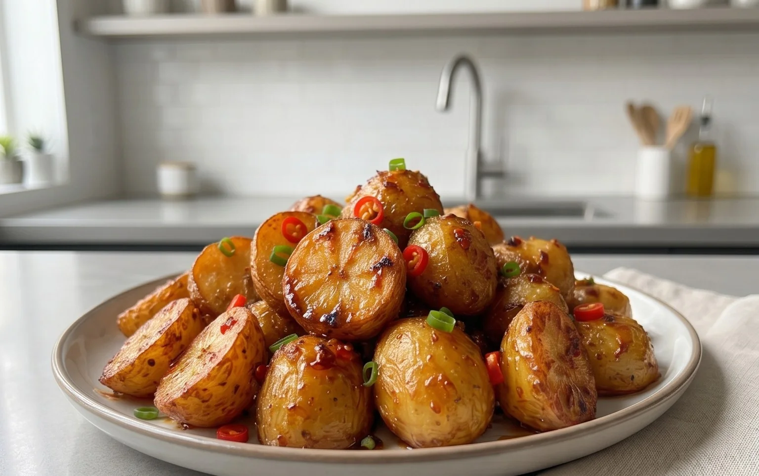 Crispy Honey Chilli Potatoes