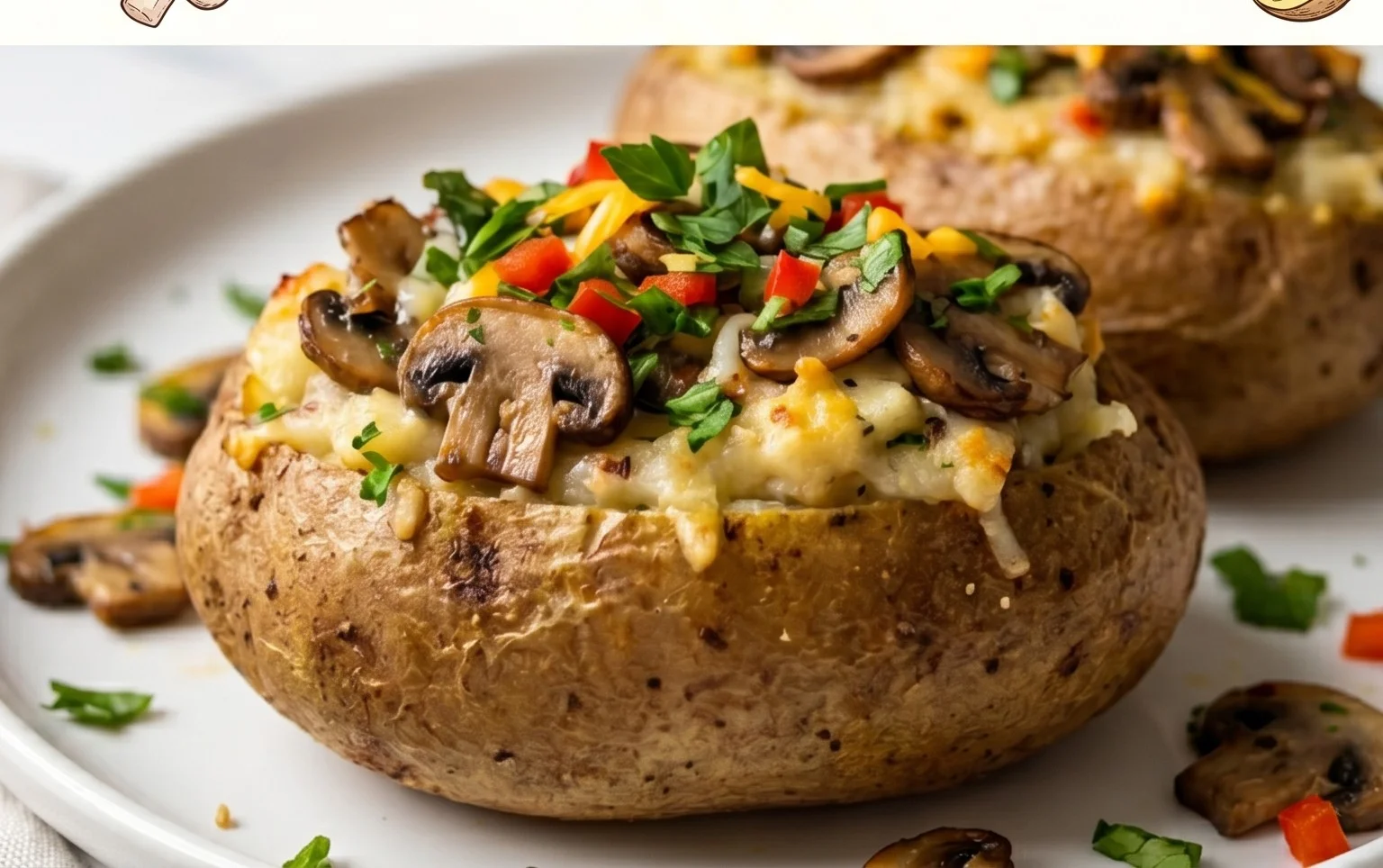 The Ultimate Stuffed Baked Potatoes with Mushrooms