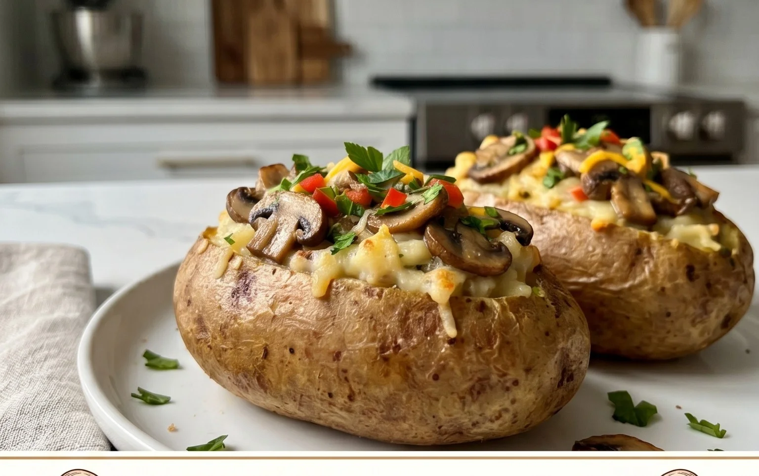 The Ultimate Stuffed Baked Potatoes with Mushrooms