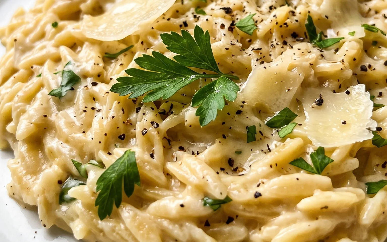 Creamy Garlic Parmesan Orzo