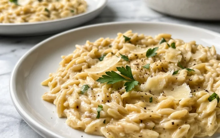 Creamy Garlic Parmesan Orzo