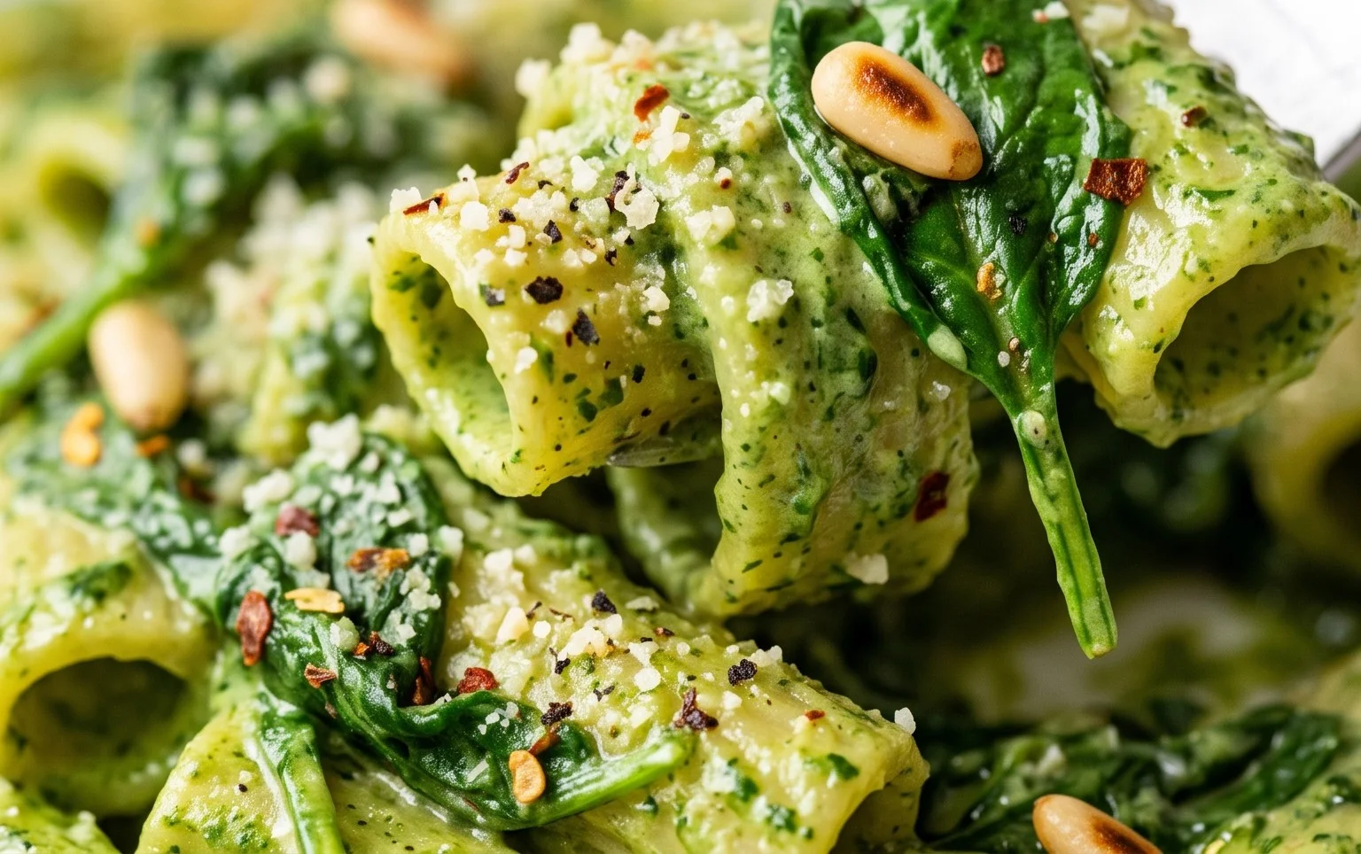 Pasta with Spinach Sauce