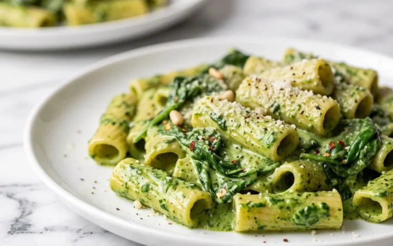 Pasta with Spinach Sauce