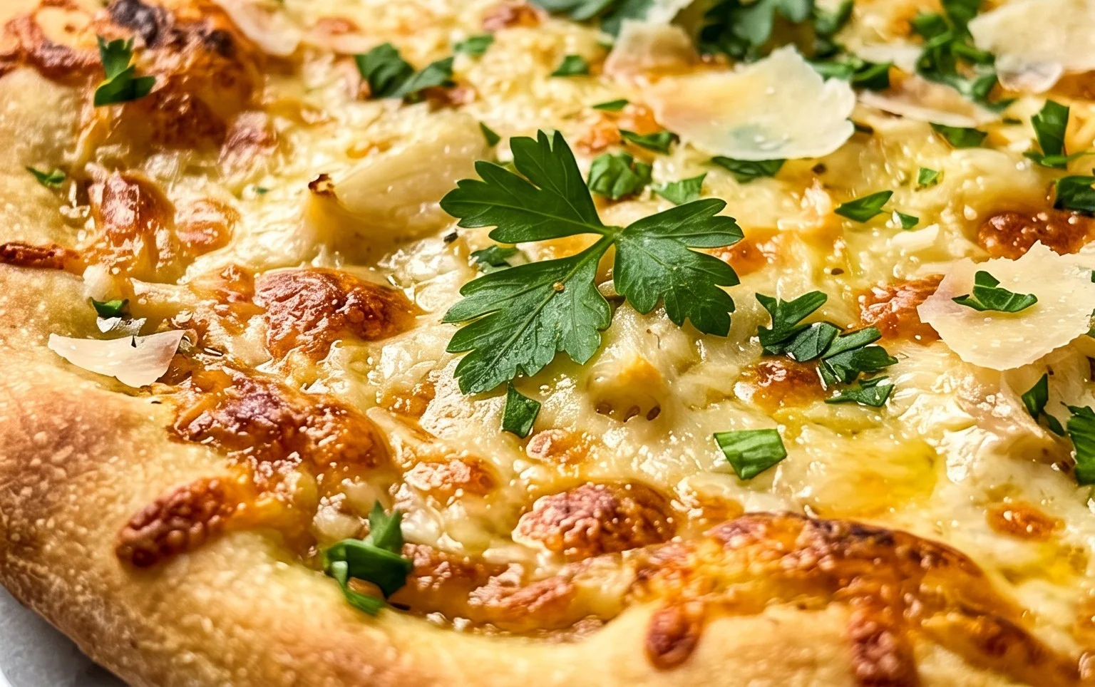 buttery garlic pizza