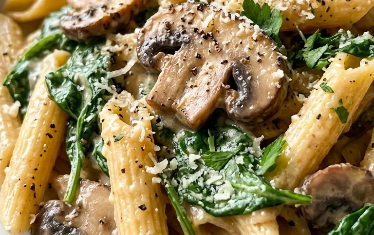Spinach Mushroom Pasta