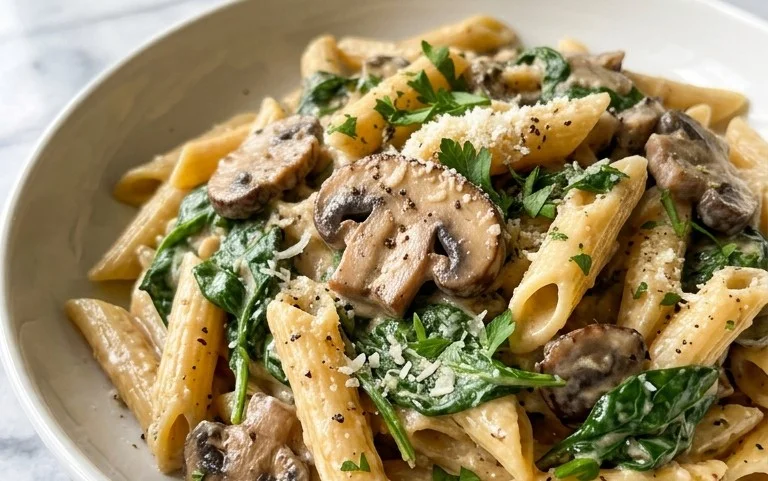 Spinach Mushroom Pasta