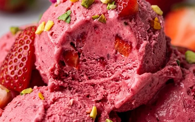Homemade Strawberry Ice Cream
