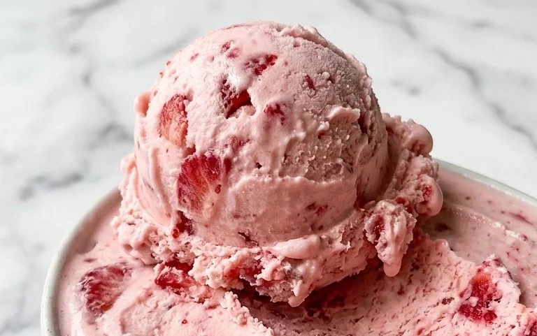 Homemade Strawberry Ice Cream