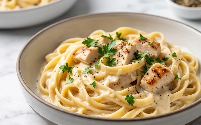 Low Calorie Chicken Alfredo