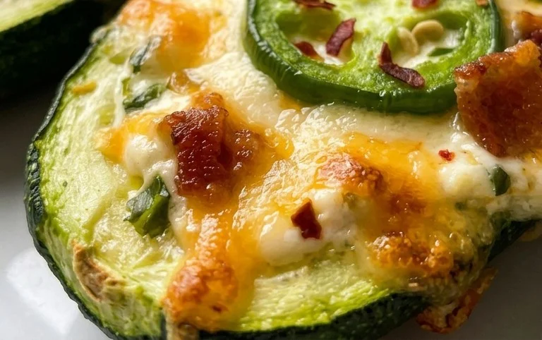 Jalapeno Popper Zucchini Boats