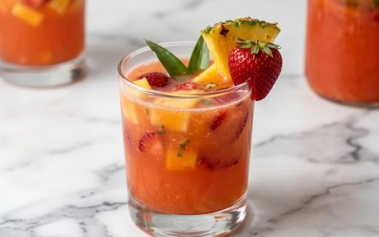 Pineapple Strawberry Agua Fresca