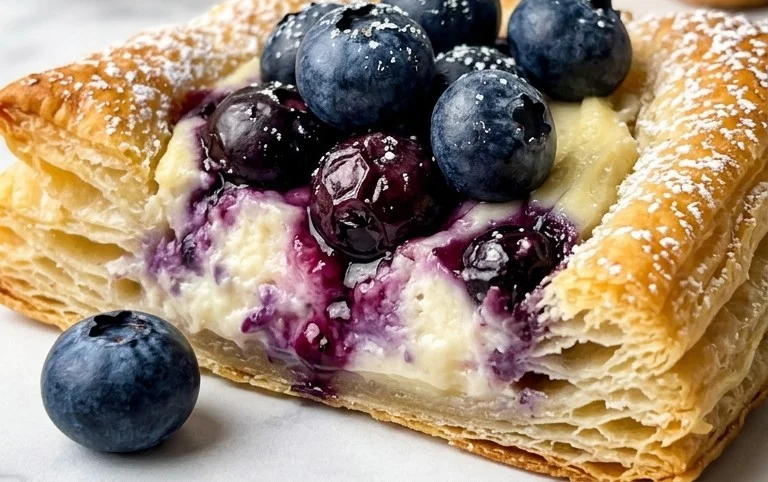 Blueberry Cream Cheese Puff Pastry