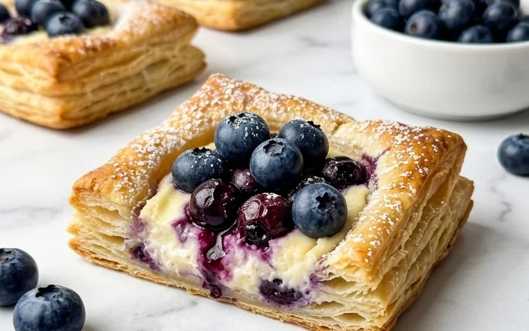 Blueberry Cream Cheese Puff Pastry