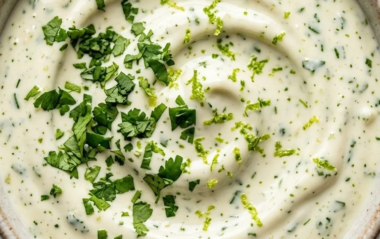 Creamy Garlic Lime Cilantro Sauce