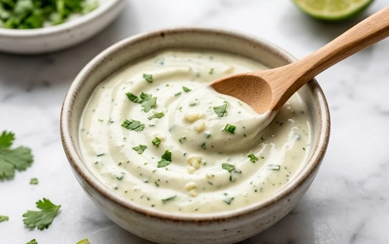 Creamy Garlic Lime Cilantro Sauce