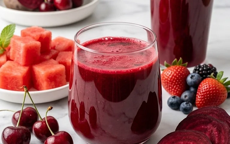Watermelon Cherry Berry Beet Juice