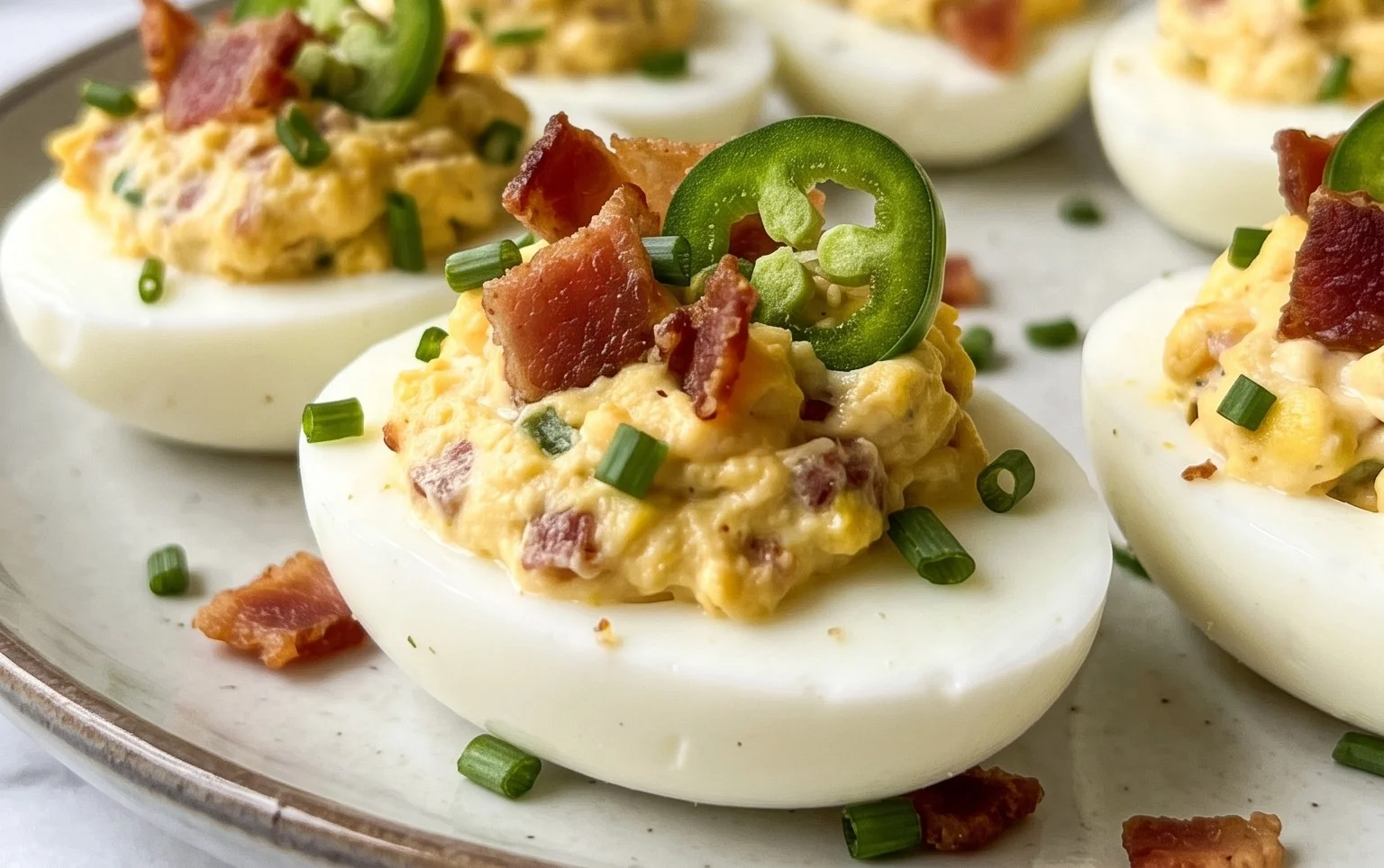 Jalapeno Popper Deviled Eggs