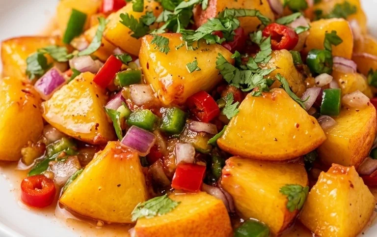 Sweet & Spicy Peach Salsa Canning Recipe