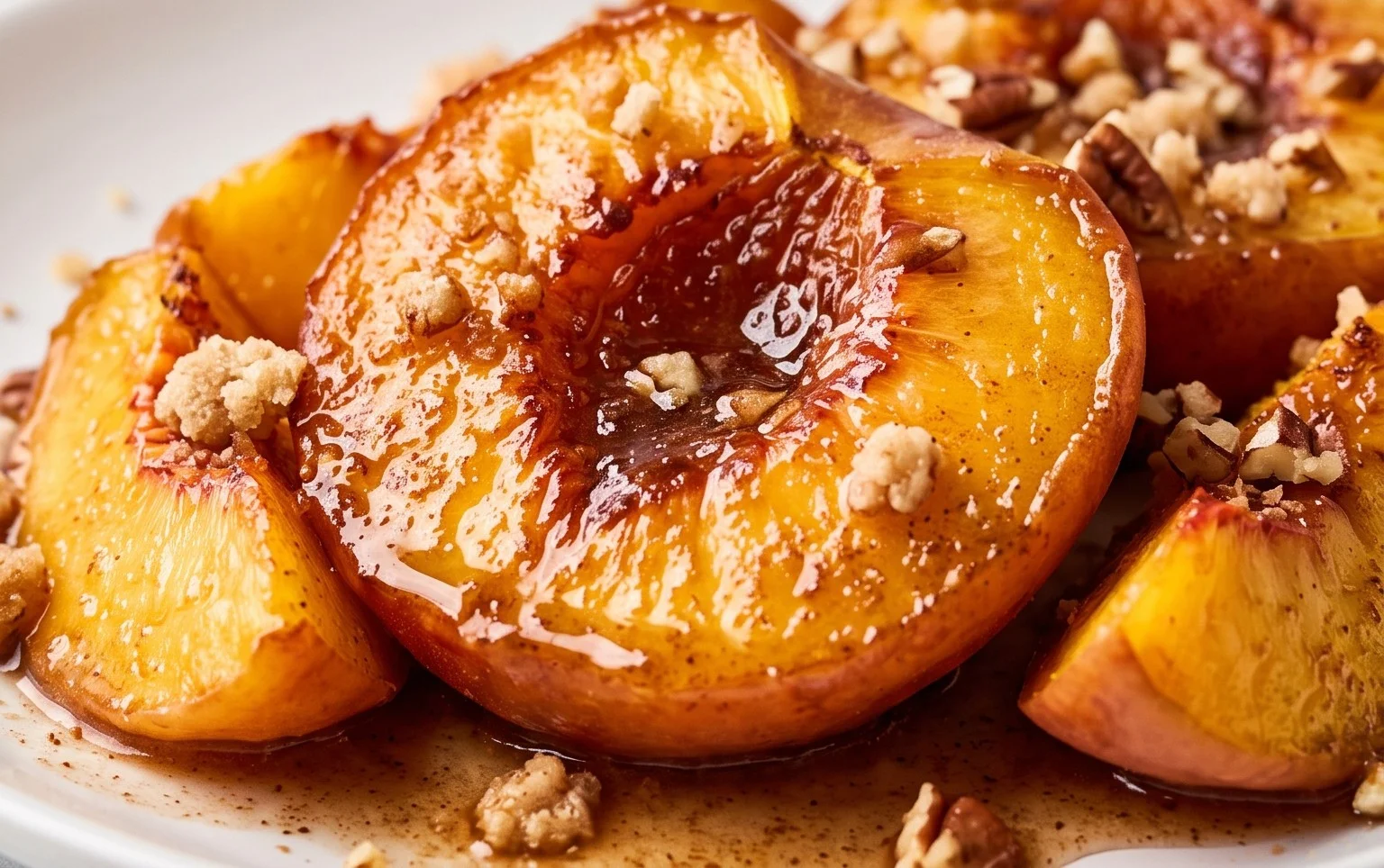 Cinnamon Sugar Baked Peaches