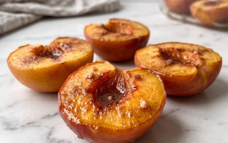 Cinnamon Sugar Baked Peaches