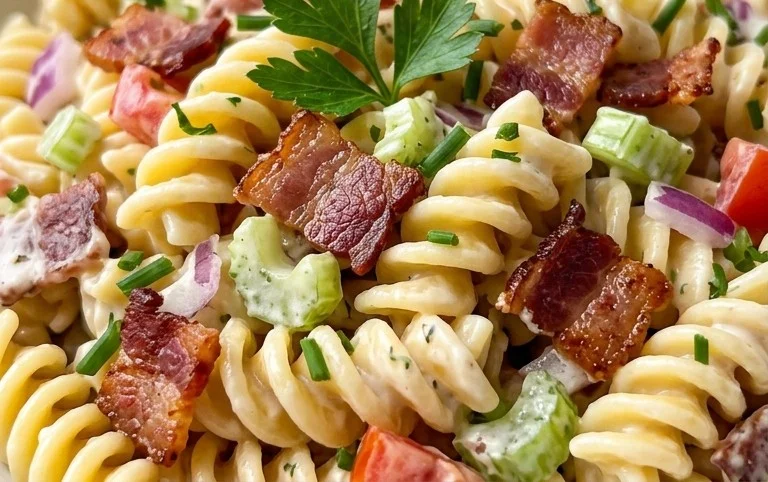 Beef Bacon Ranch Pasta Salad