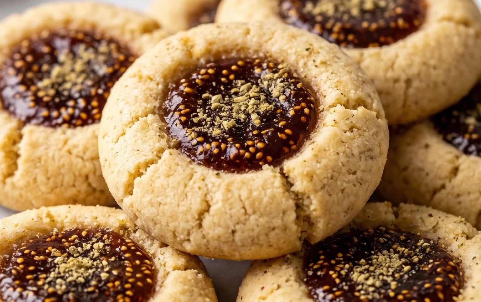 Cardamom Fig Thumbprint Cookies