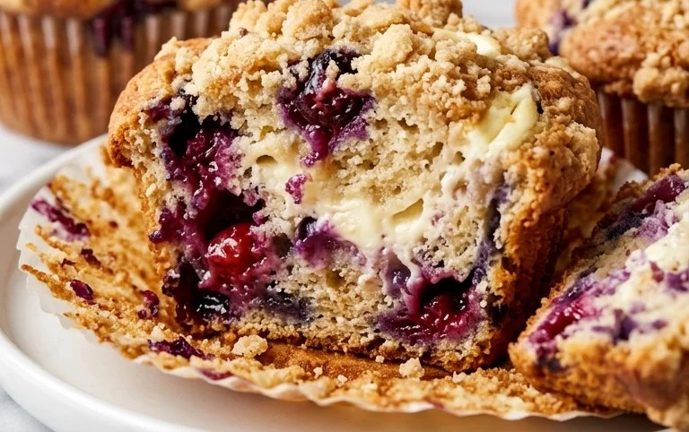 Berry Cream Cheese Muffins