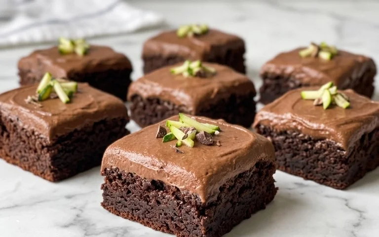 Zucchini Brownies with 1 minute Frosting!